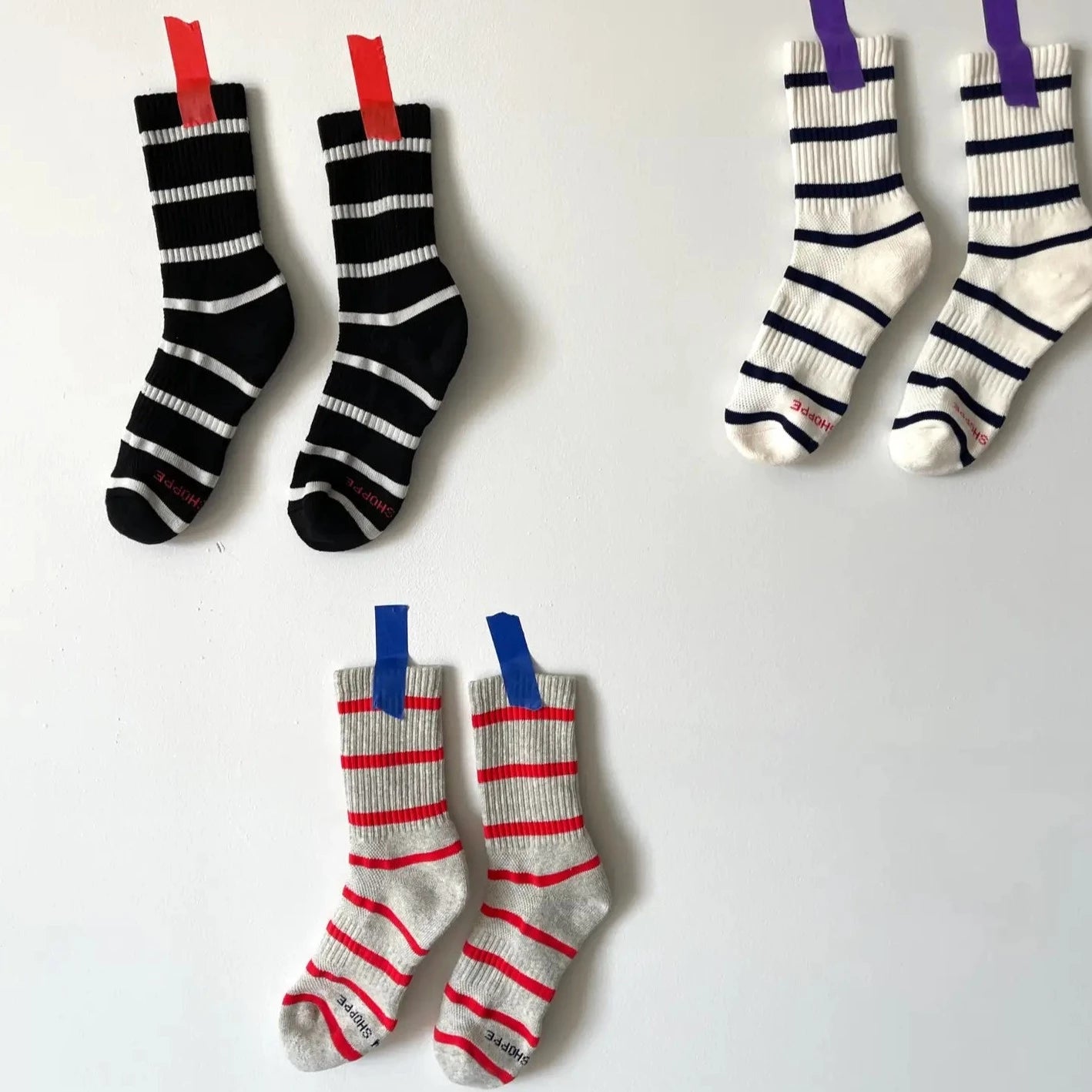 Le Bon Shoppe Striped Boyfriend Socks | Prelude & Dawn | Los Angeles