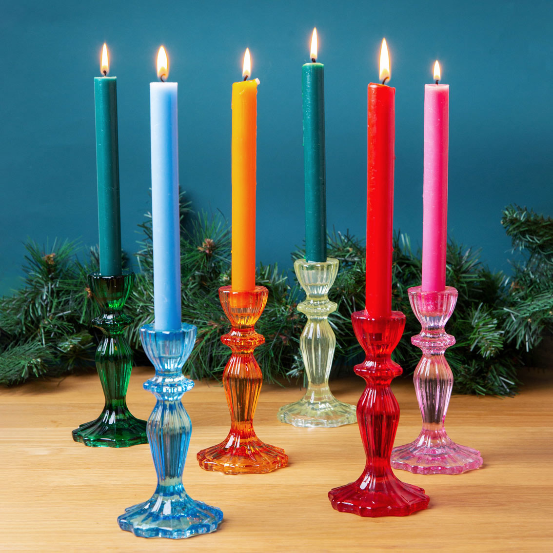 Talking Tables | Glass Candlestick Holder | Prelude and Dawn | Los Angeles, CA
