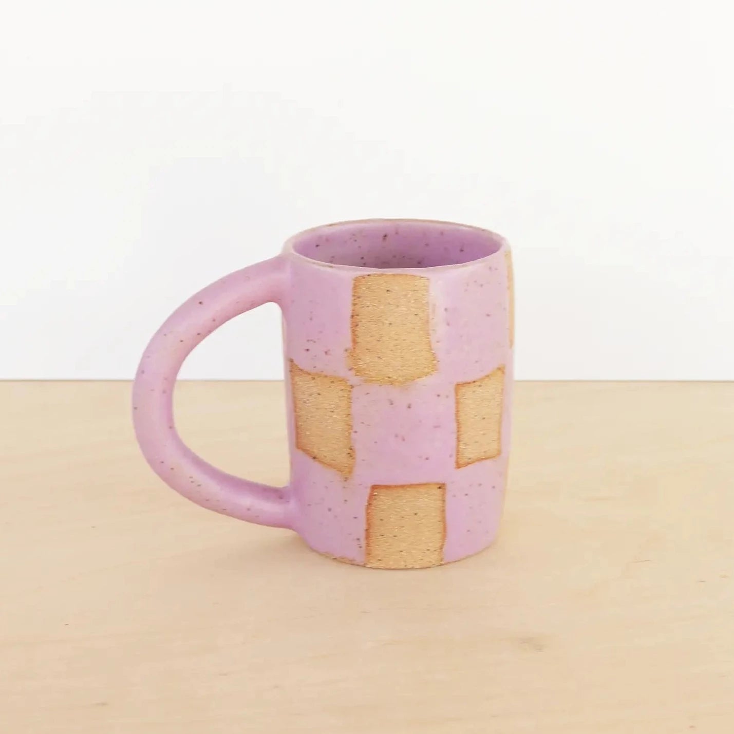 Nightshift Ceramics  lilac Checkerboard Mug | Prelude & Dawn | Los Angeles, CA