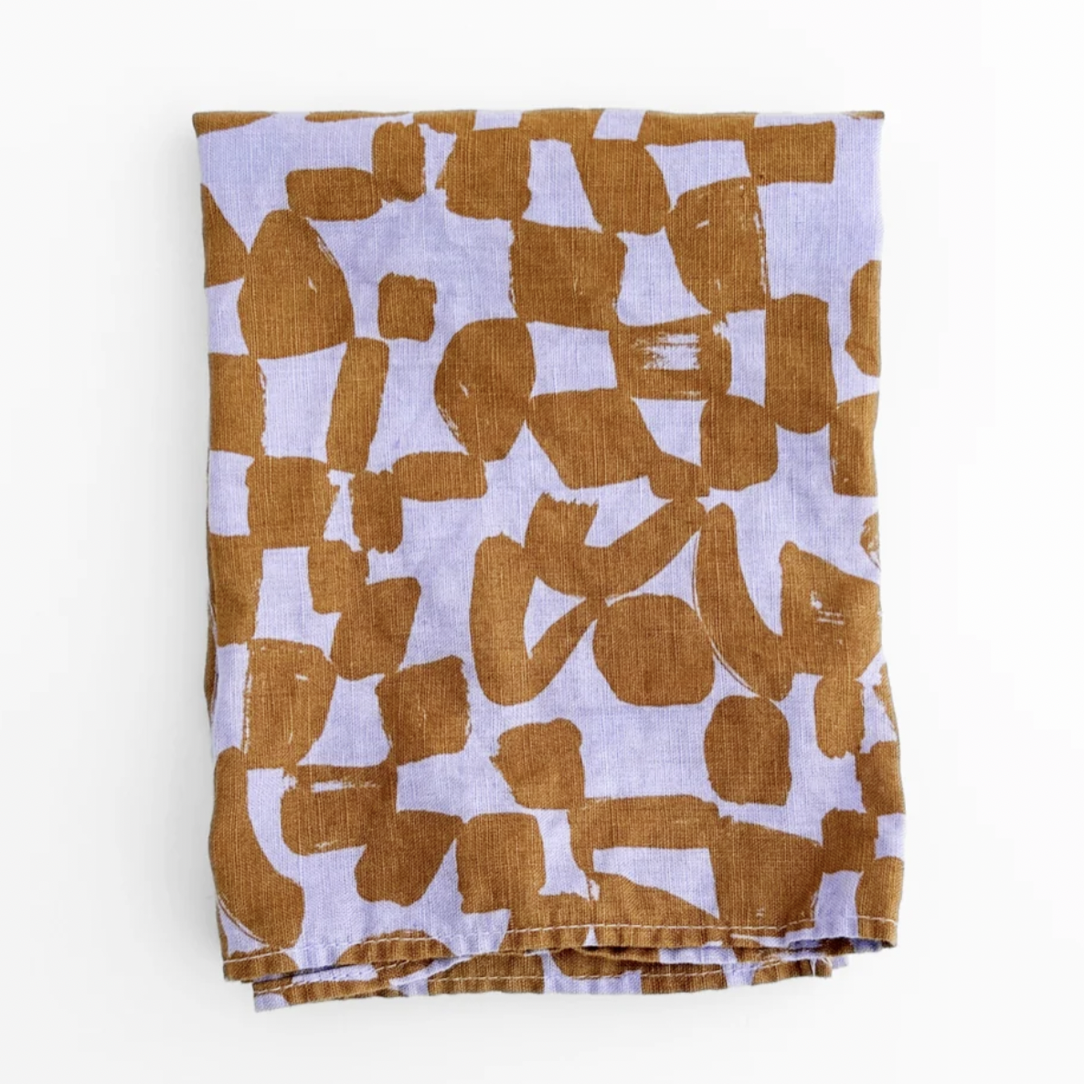 Tea Towel - Checks- Amber - Lilac Pop