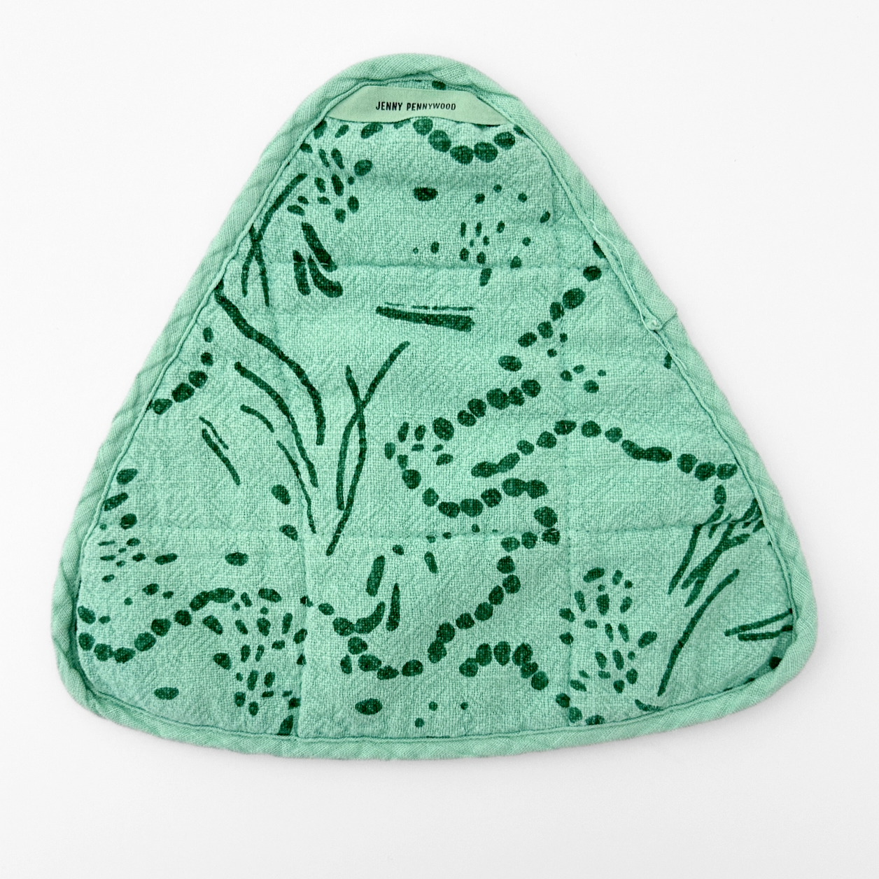 Triangle Potholder - Drape - Circus Green - Pool