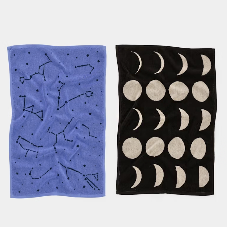 Hand Towel Set of 2 - Night Sky