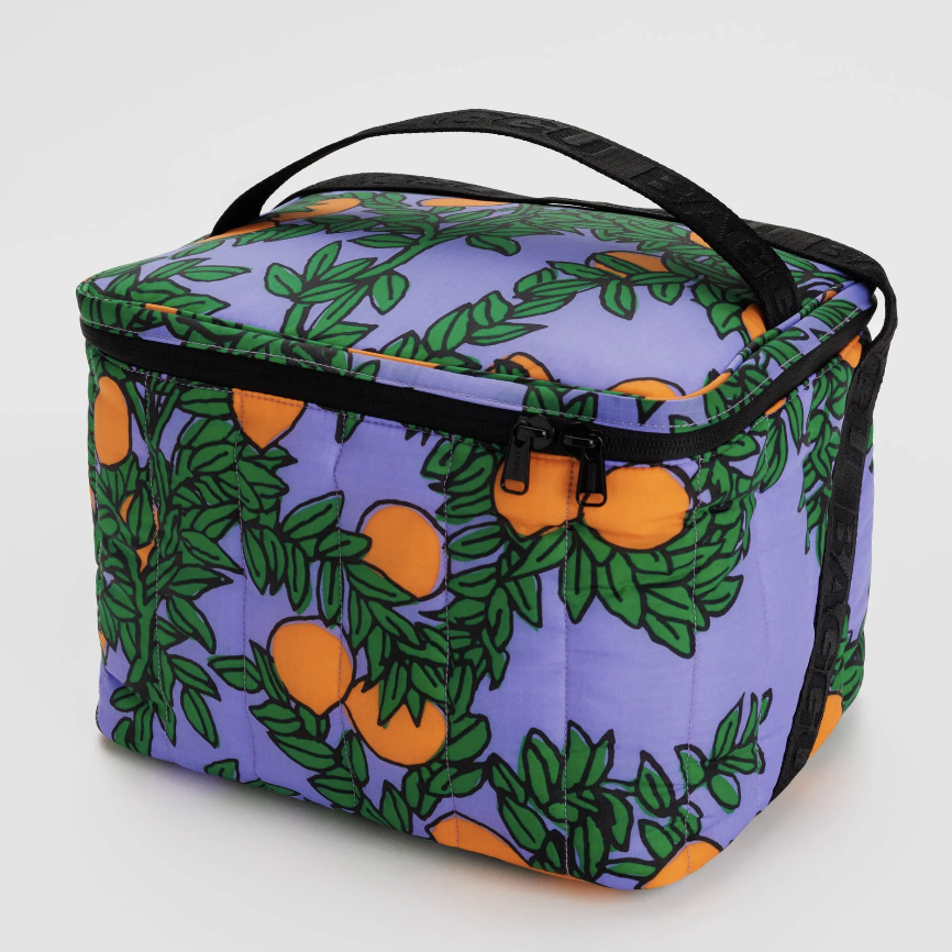 Baggu Puffy Cooler Bag - Orange Tree Periwinkle | Prelude & Dawn | Los Angeles, CA