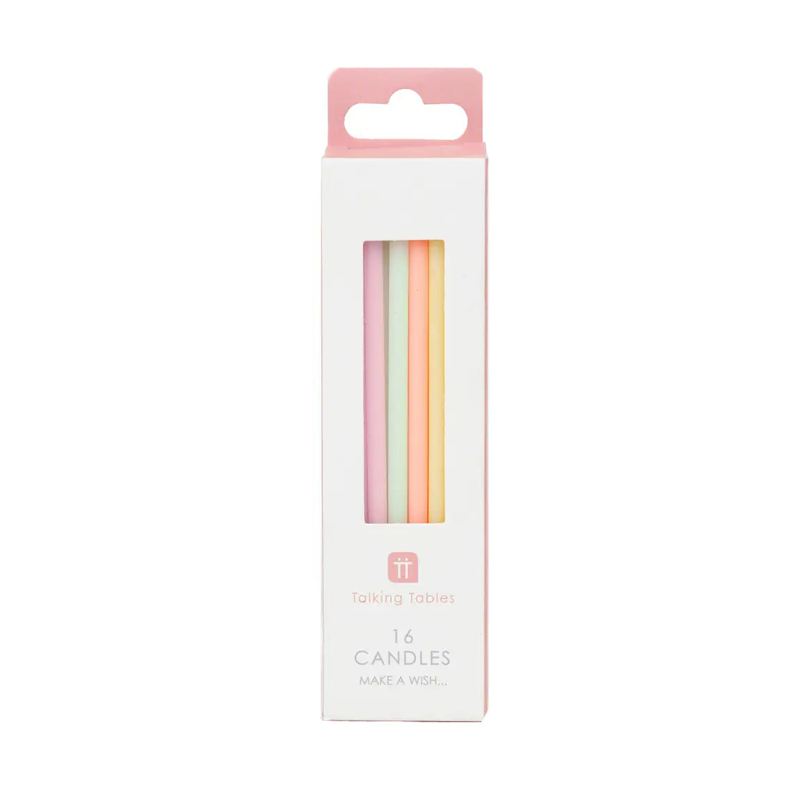 Talking Tables | Rainbow Pastel Birthday Candles - 16 Pack | Prelude and Dawn | Los Angeles, CA