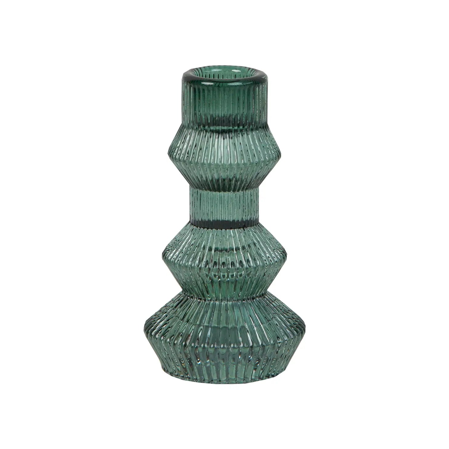 Talking Tables | Ribbed Glass Candlestick Holder | Prelude and Dawn | Los Angeles, CA