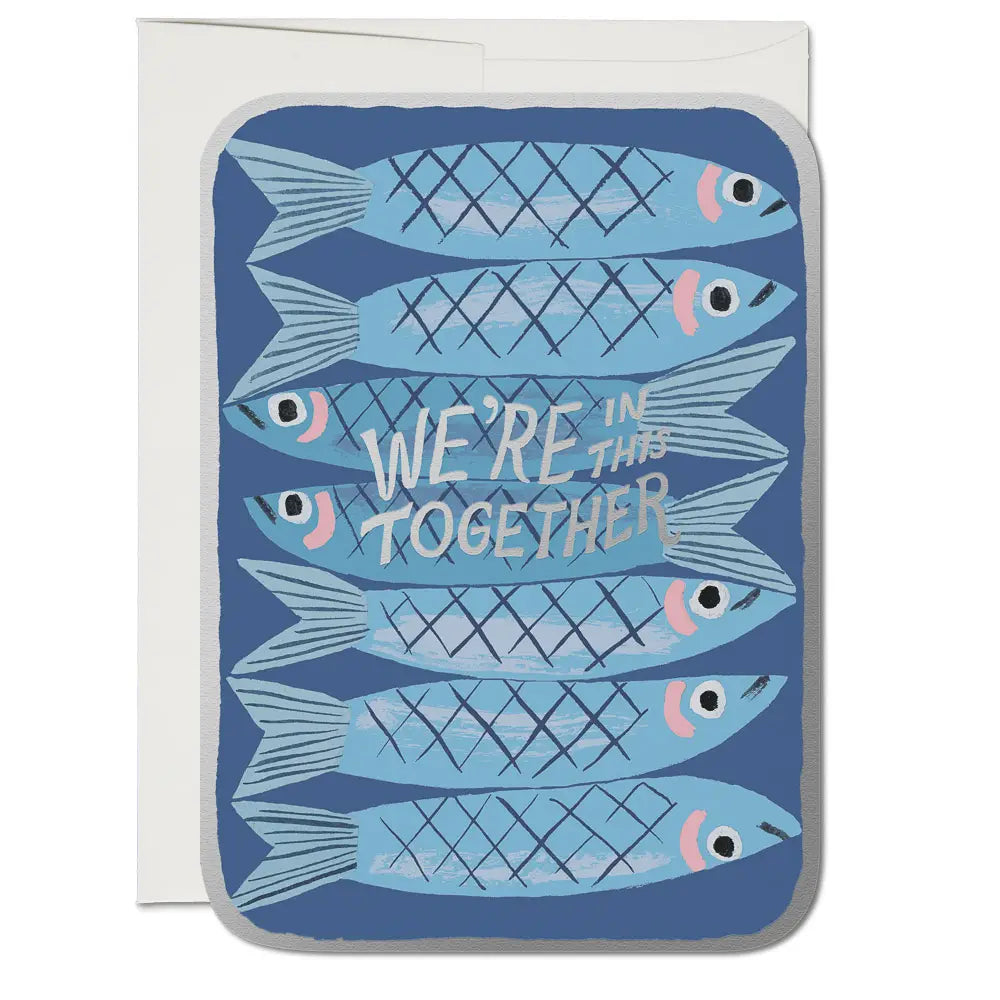 Red Cap Cards | Sardines Encouragement Greeting Card | Prelude & Dawn | Los Angeles, CA