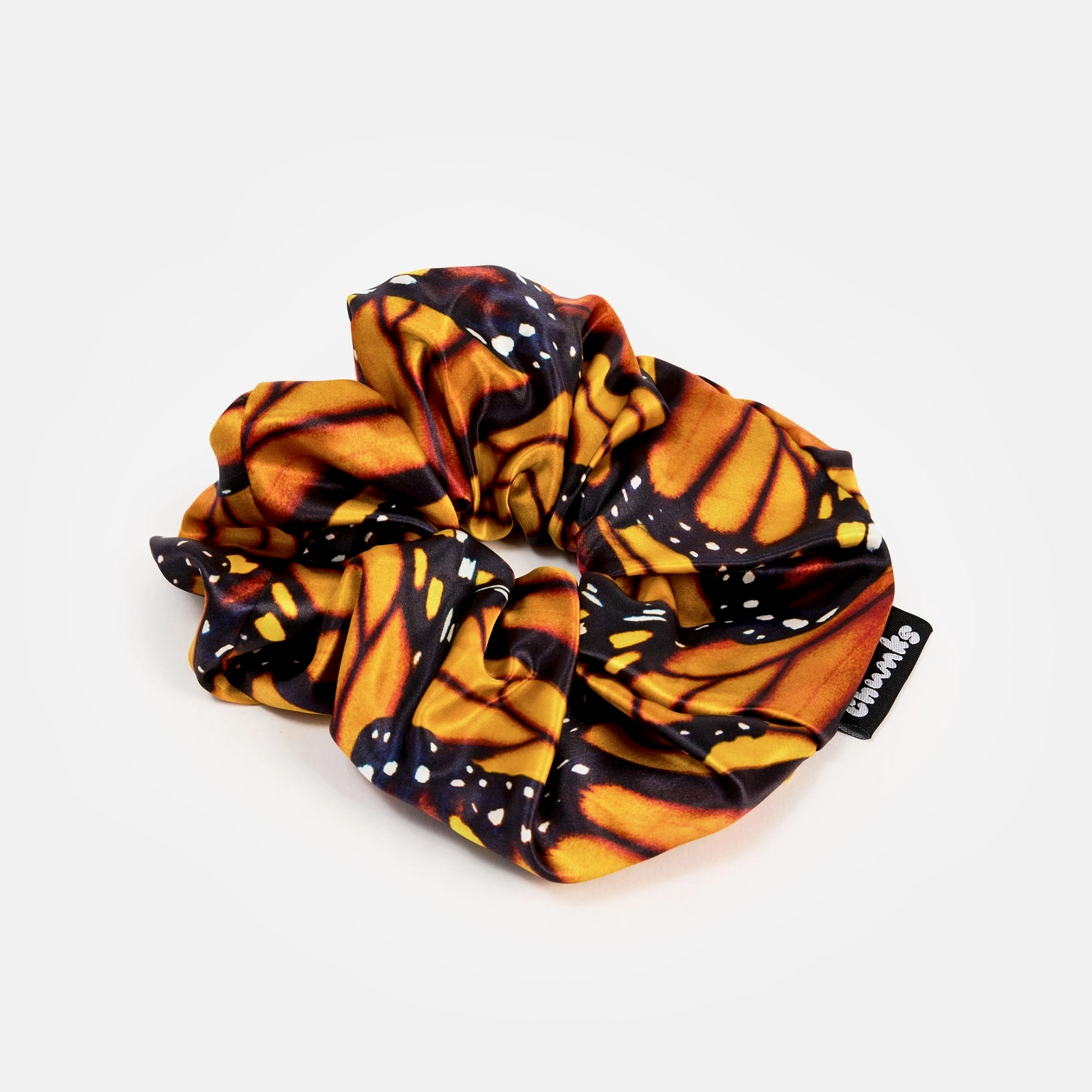 Silk Scrunchie in Large Monarch