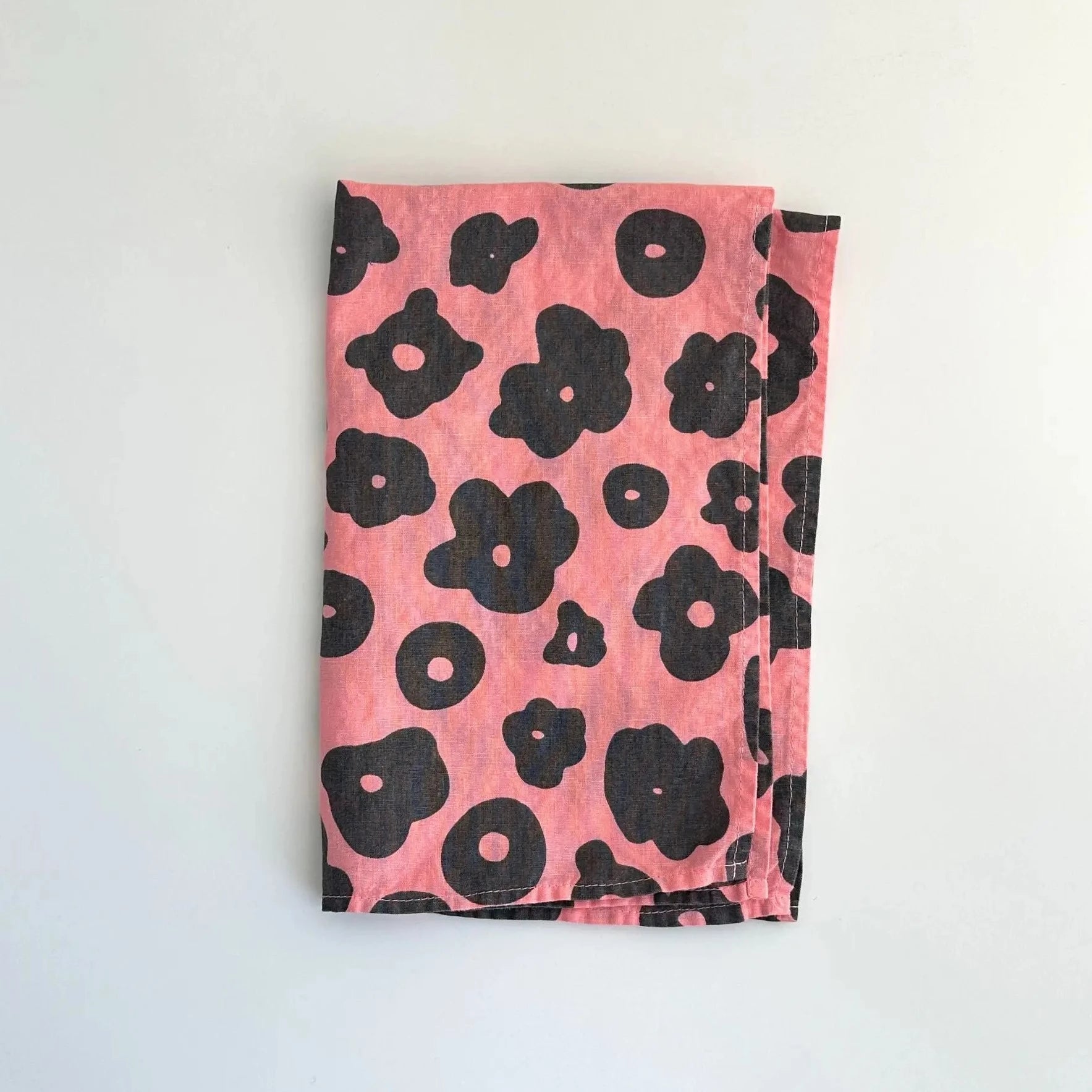 Jenny Pennywood Tea Towel - Celeste - Faded Black & Pink Frosting | Prelude & Dawn | Los Angeles, CA