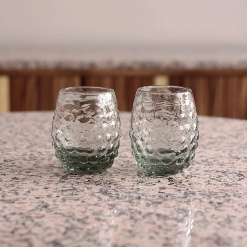 LUZ Collection Textured Glass Tumbler | Prelude and Dawn Los Angeles, CA
