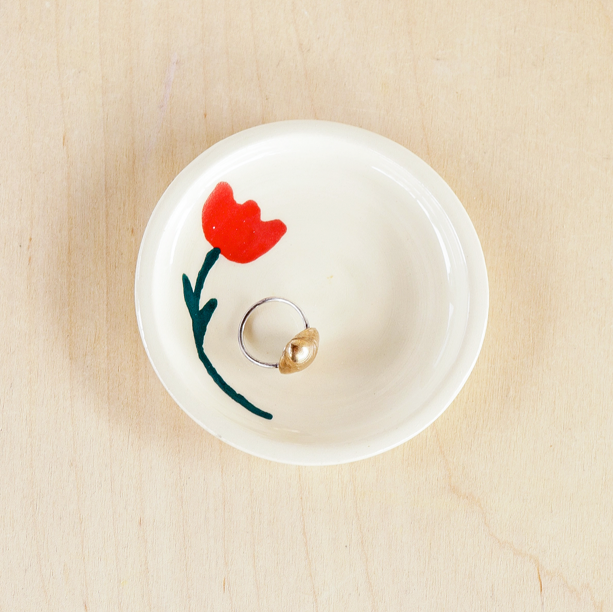 Ceramic Tulip Ring Dish