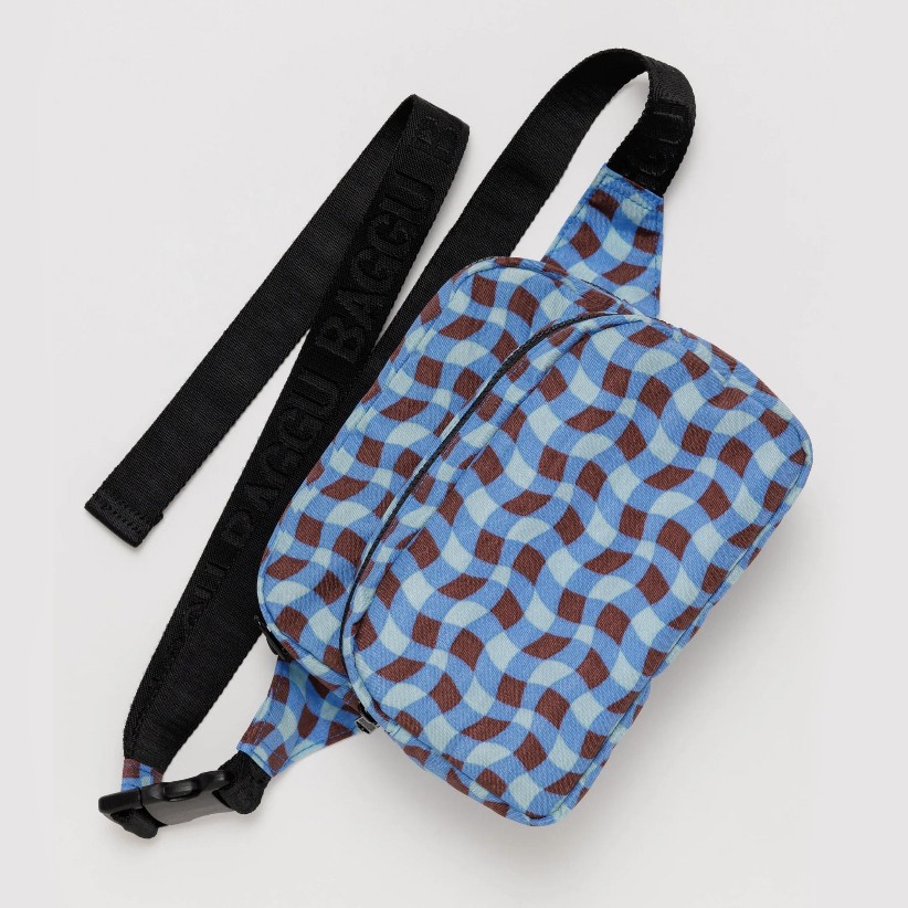 Baggu Fanny Pack - Wavy Gingham Blue | Prelude and Dawn | Los Angeles, CA