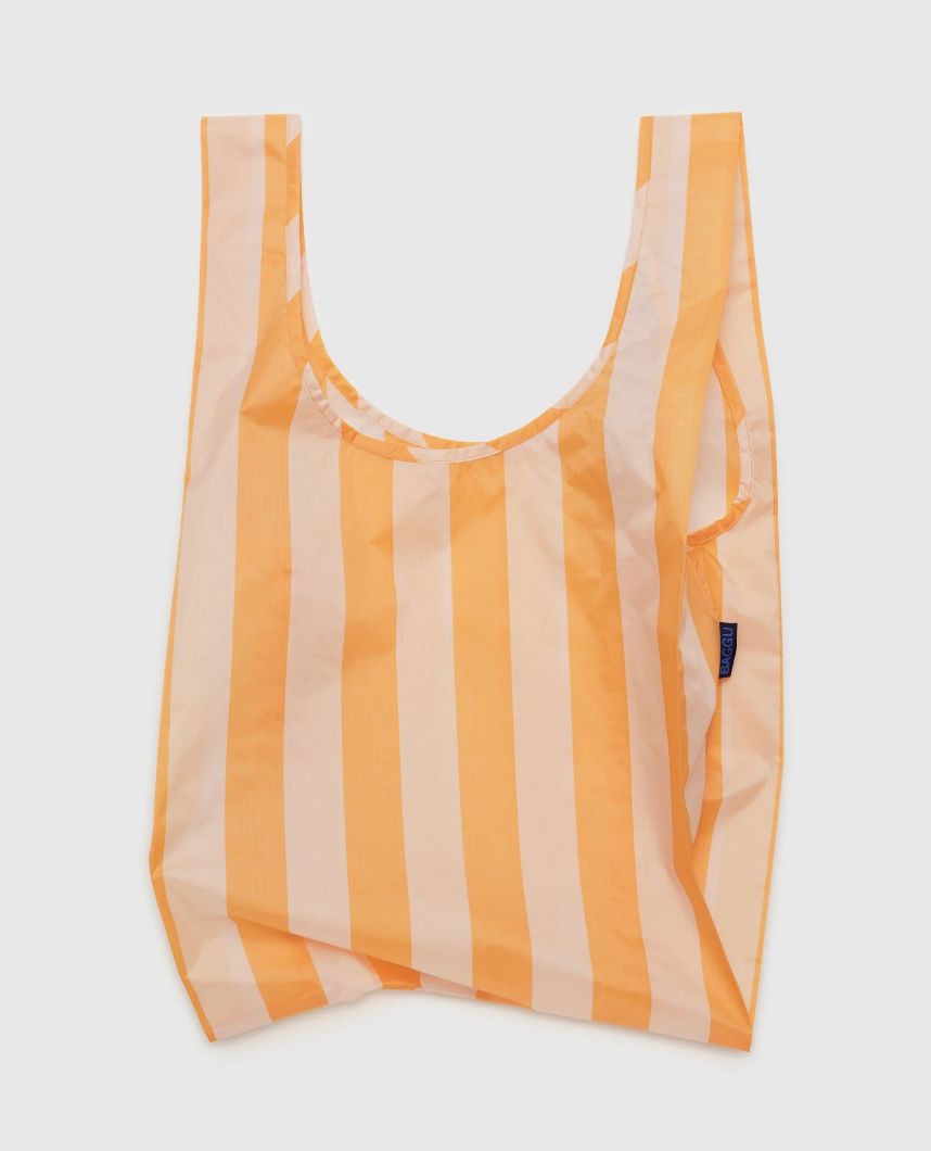 Baggu Standard Reusable Bag -  Tangerine Wide Stripe | Prelude & Dawn | Los Angeles, CA