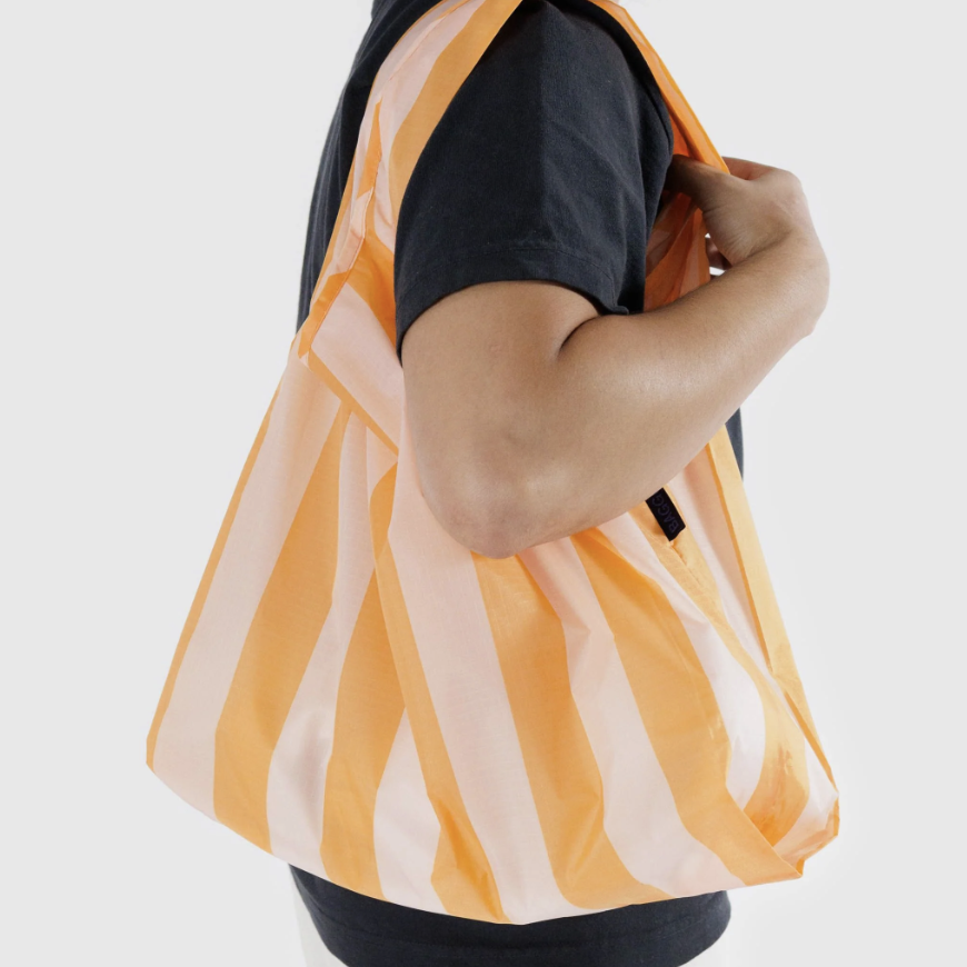Baggu Standard Reusable Bag -  Tangerine Wide Stripe | Prelude & Dawn | Los Angeles, CA