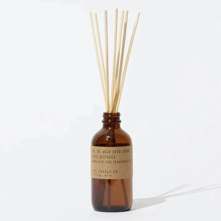 P.F. Candle Co Wild Herb Tonic Reed Diffuser | Prelude & Dawn | Los Angeles