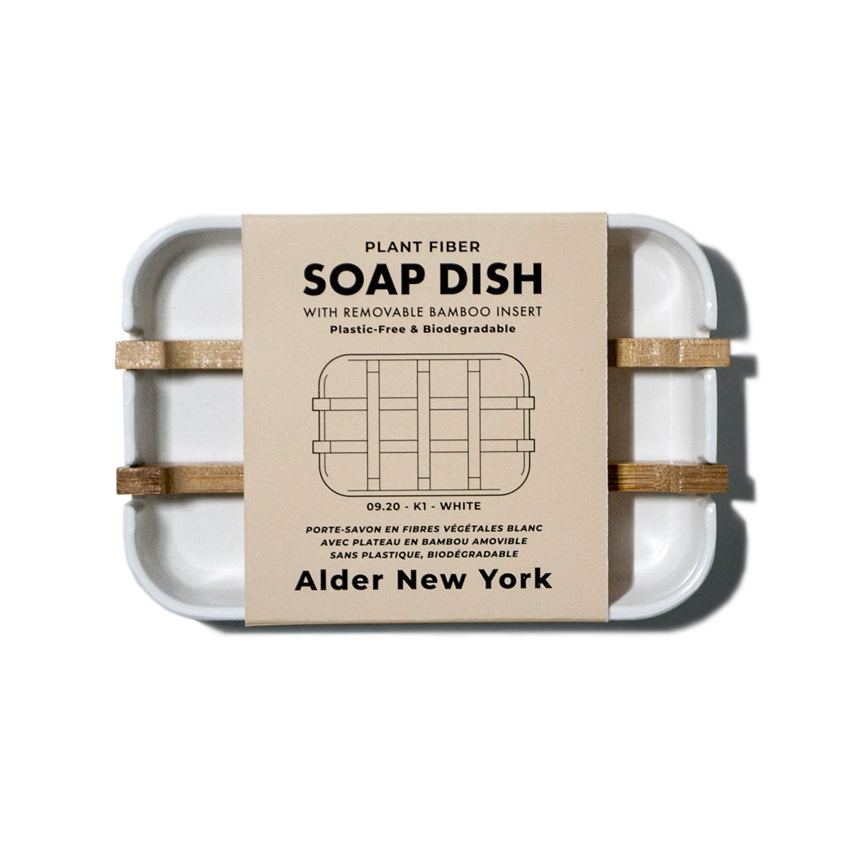 Plant Fiber Soap Dish - White