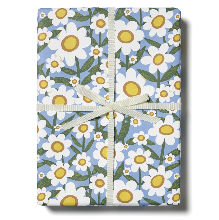 Red Cap Cards | Seventies Daisy Gift Wrap Roll | Prelude & Dawn | Los Angeles, CA