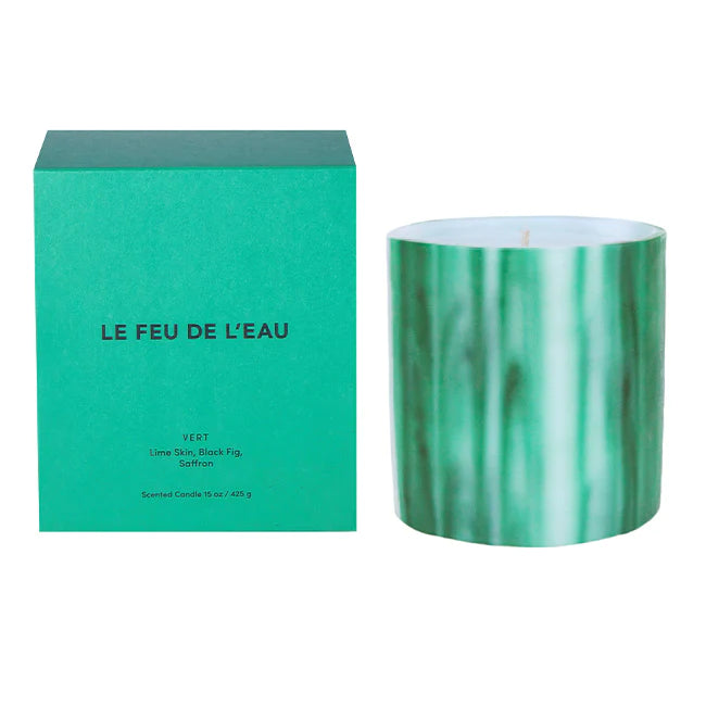 Le Feu De L'Eau Vert: Fig Leaf Candle | Prelude & Dawn | Los Angeles, CA