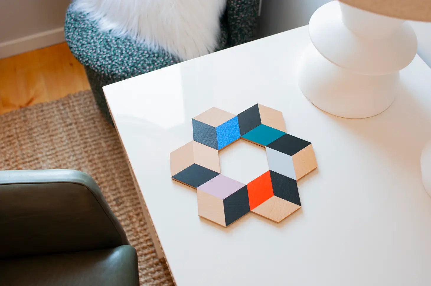 Areaware Table Tiles - Black Beige | Prelude and Dawn | Los Angeles, CA