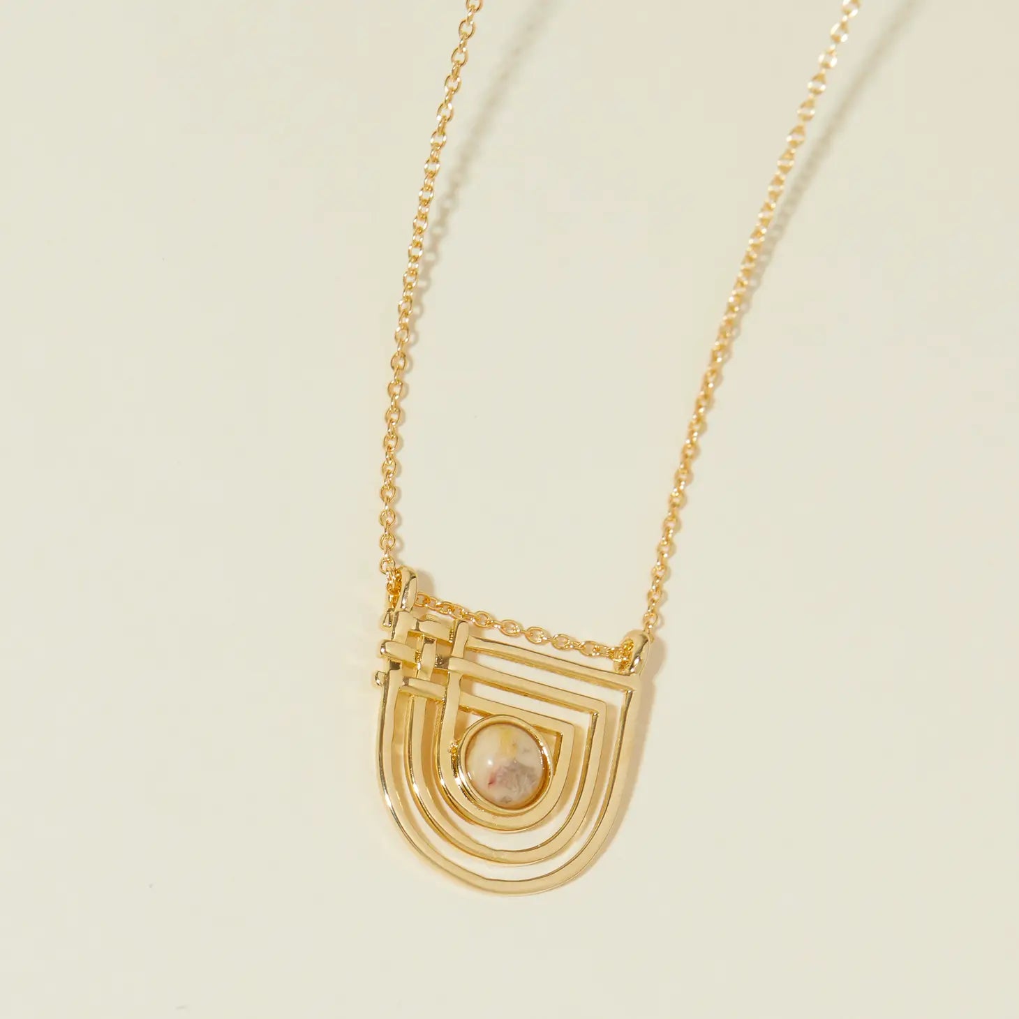 Lindsay Lewis Jewelry Golden Era Necklace - Agate | Prelude & Dawn | Los Angeles