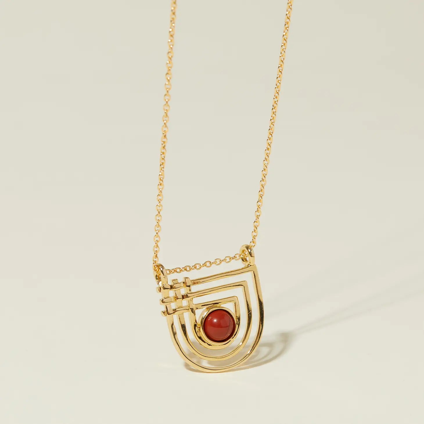 Lindsay Lewis Jewelry Golden Era Necklace - Red Jasper | Prelude & Dawn | Los Angeles