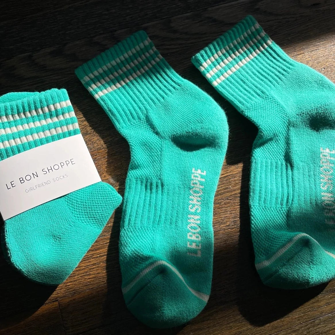 Le Bon Shoppe Girlfriend Socks Emerald | Prelude & Dawn | Los Angeles