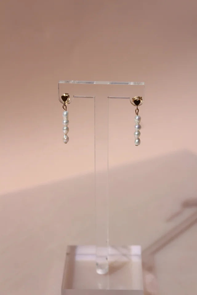 CRUMi Stuff Jewelry | Pearly Hearts Earrings | Prelude & Dawn | Los Angeles