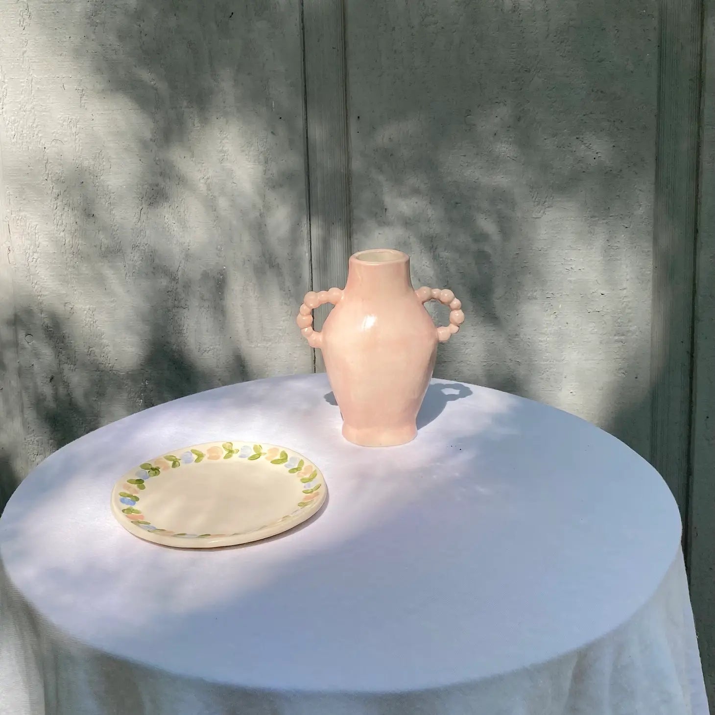 Erika Christine Ceramics | Beaded Vase- Tea Rose | Prelude & Dawn | Los Angeles, CA