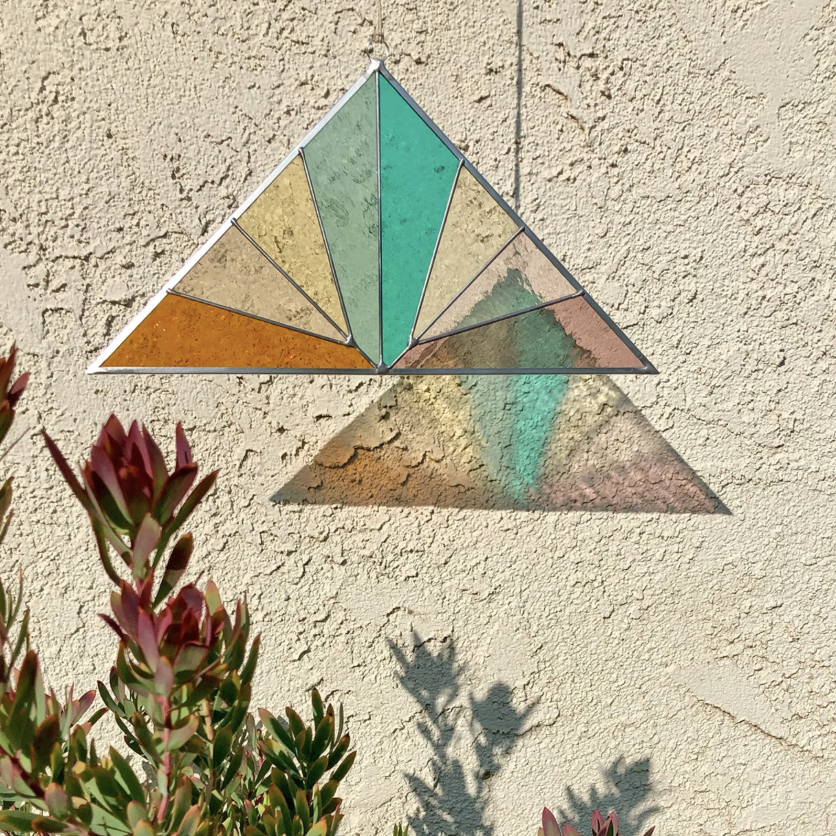 Panel - Large Stained Glass Triangle - Bliss