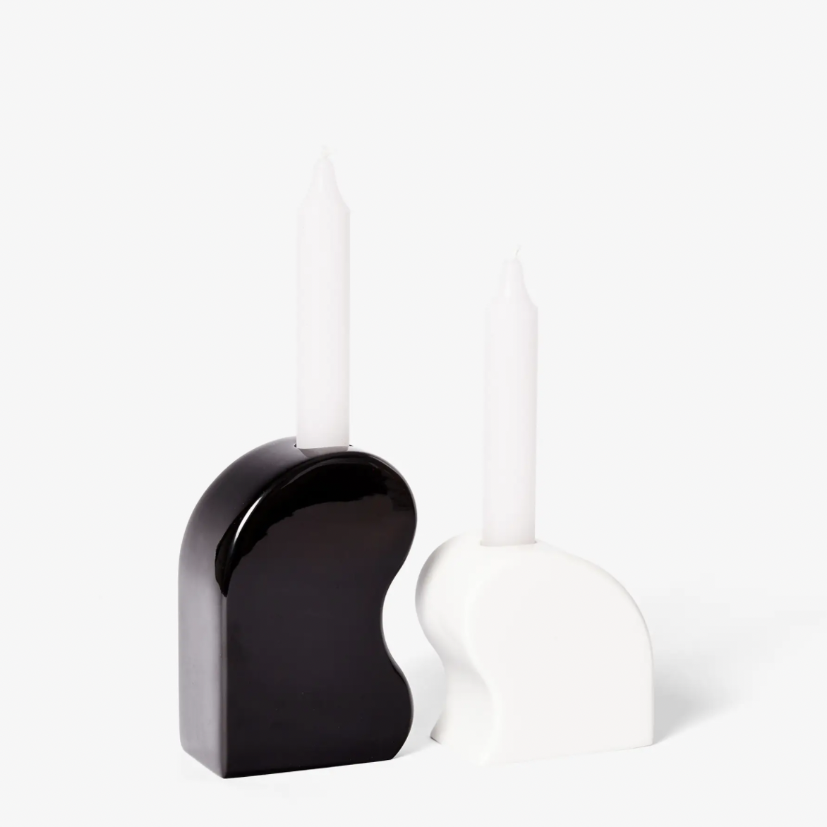 Seymour Candle Holder - Black/White