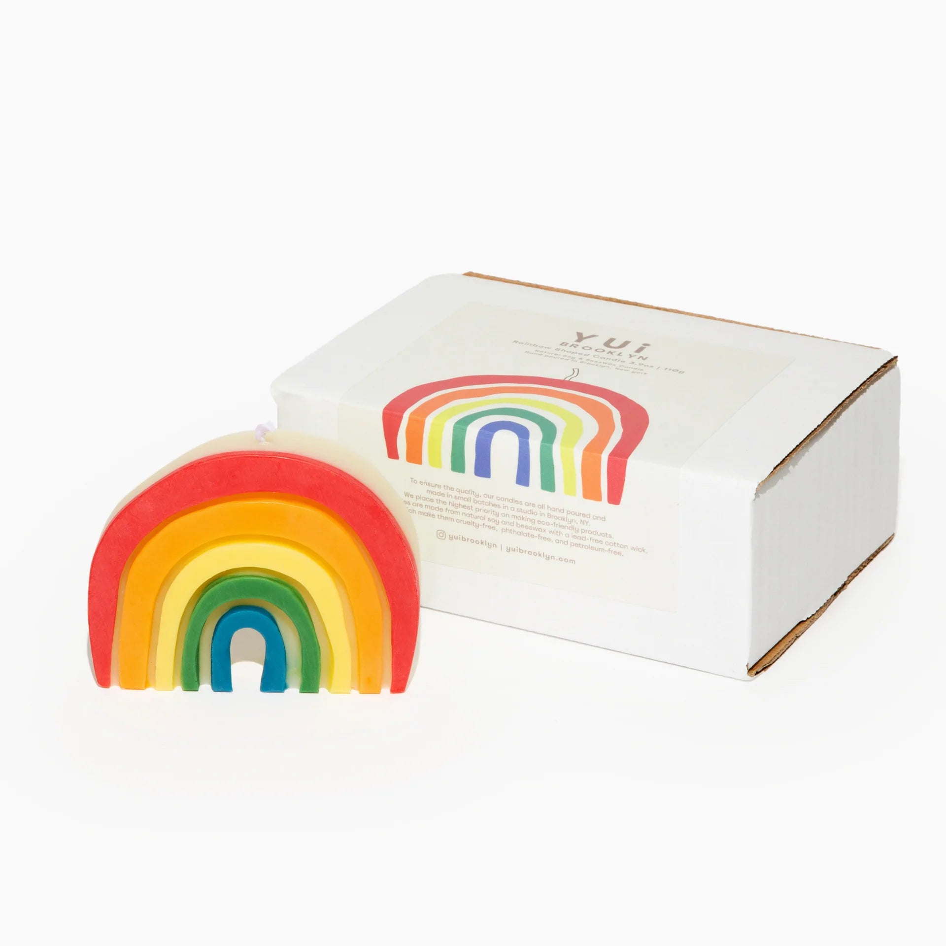 Yui Brooklyn Rainbow Shaped Soy & Beeswax Candle | Prelude & Dawn | Los Angeles