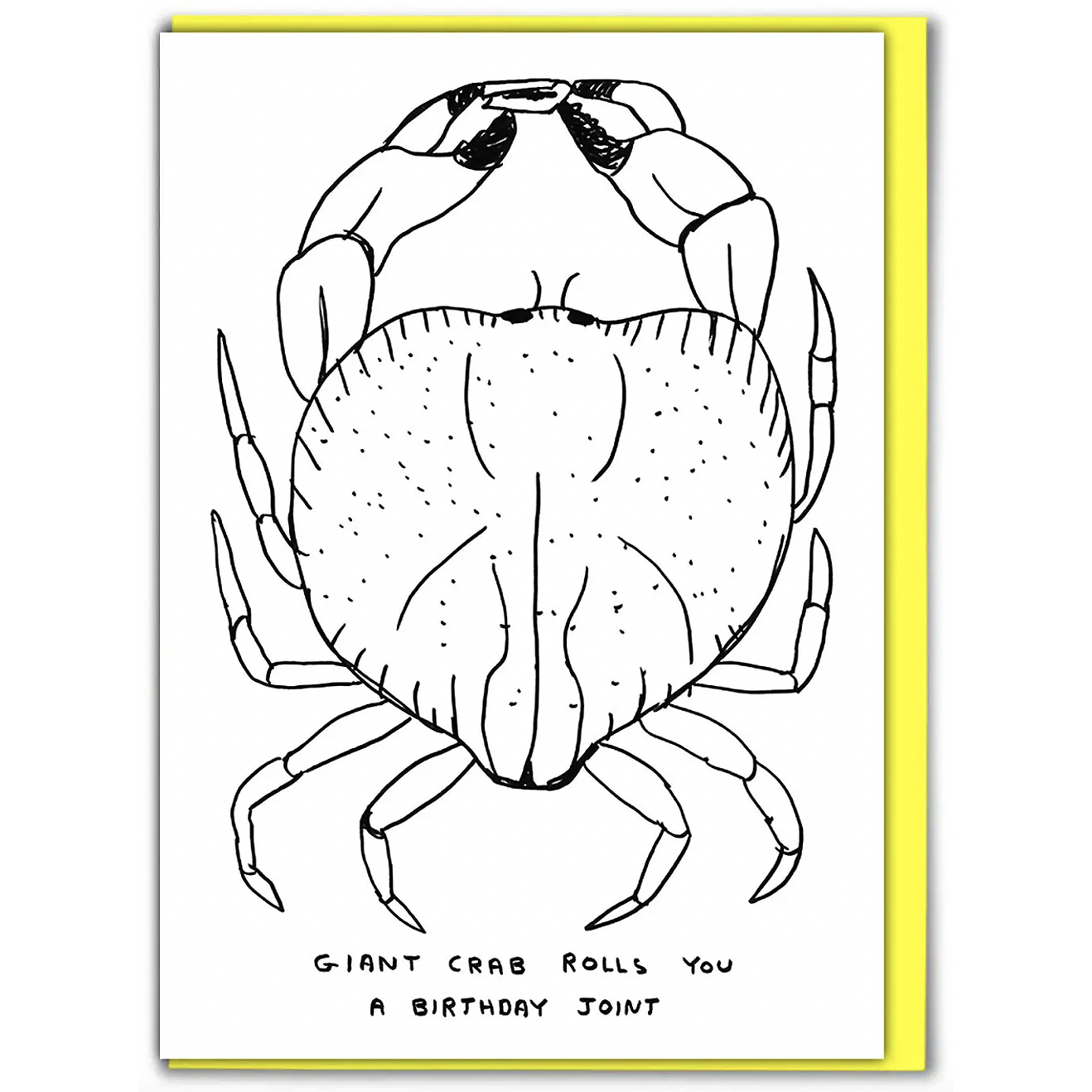 Giant Crab Rolls You A Birthday Joint Card