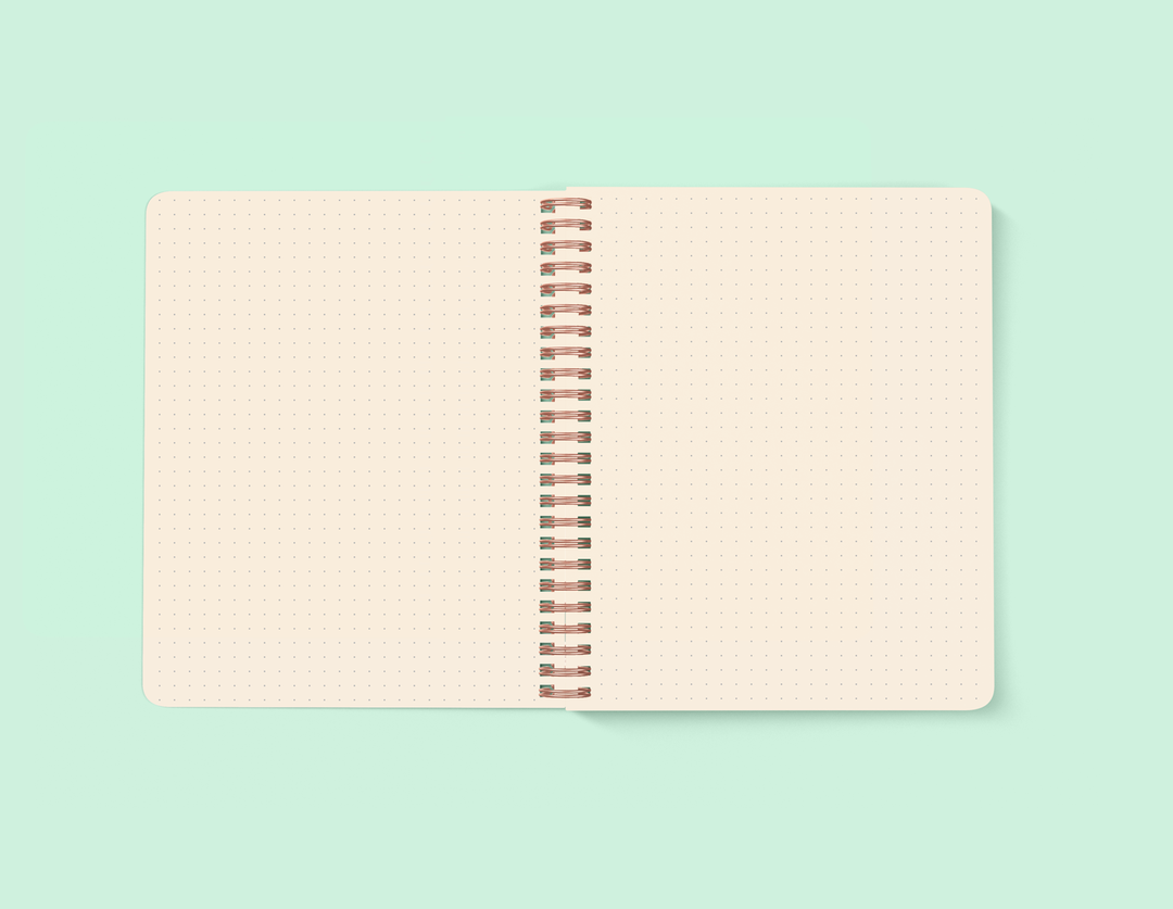 Smiley Dot Grid Journal - Fuchsia Pink