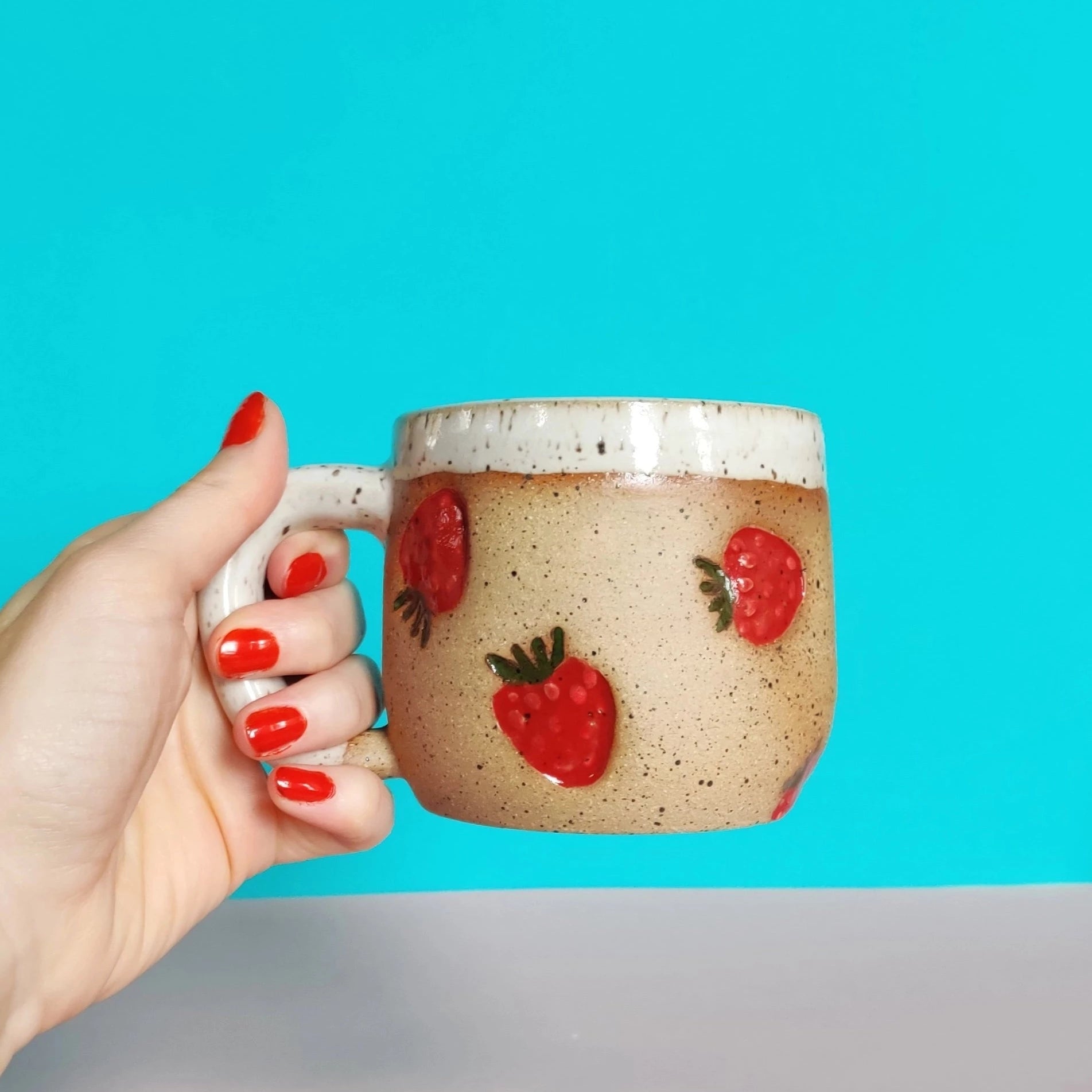 Osso Ceramics Strawberry Stamped Mug | Prelude & Dawn | Los Angeles, CA