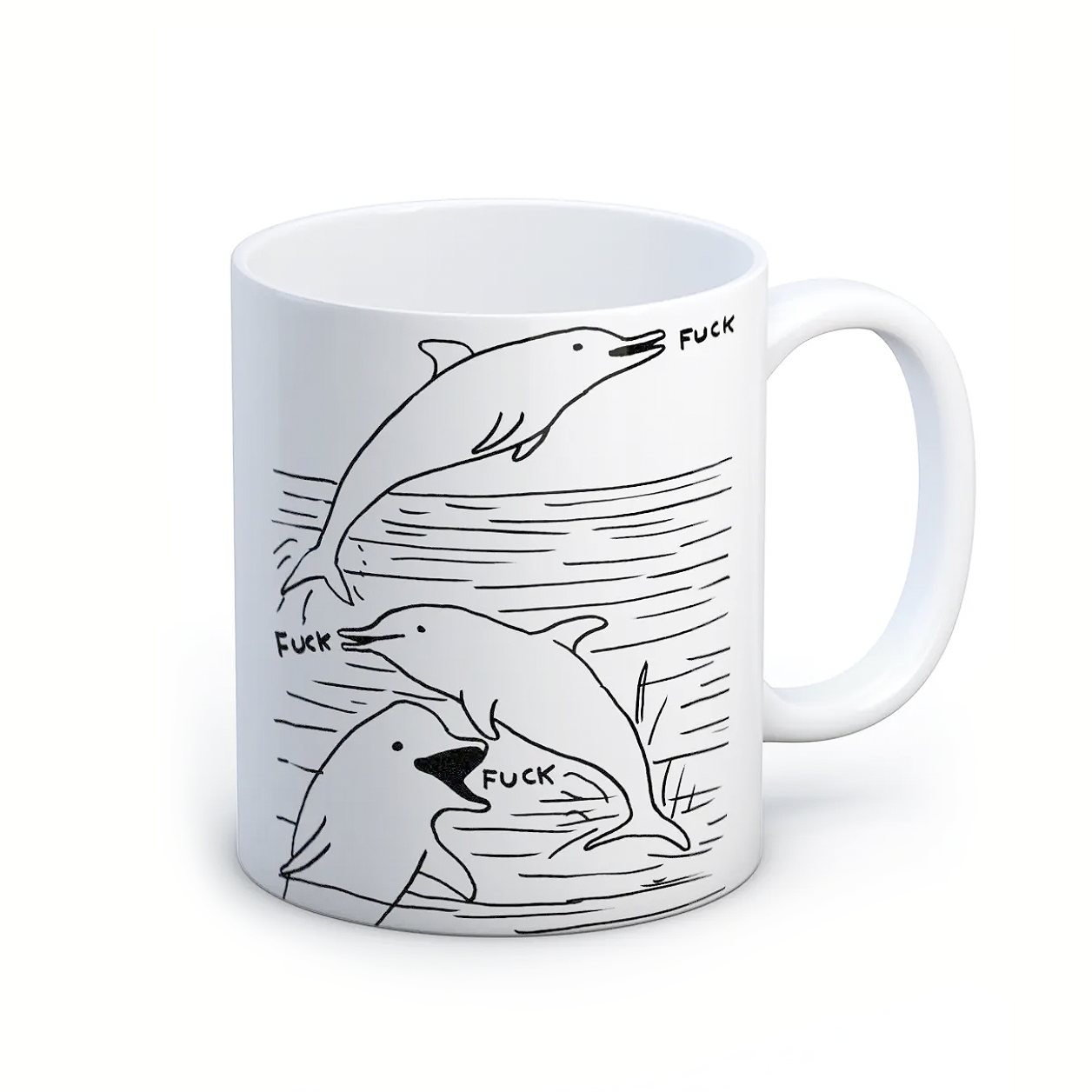 David Shrigley x Brainbox Candy Dolphin Fuck Mug | Prelude & Dawn | Los Angeles, CA