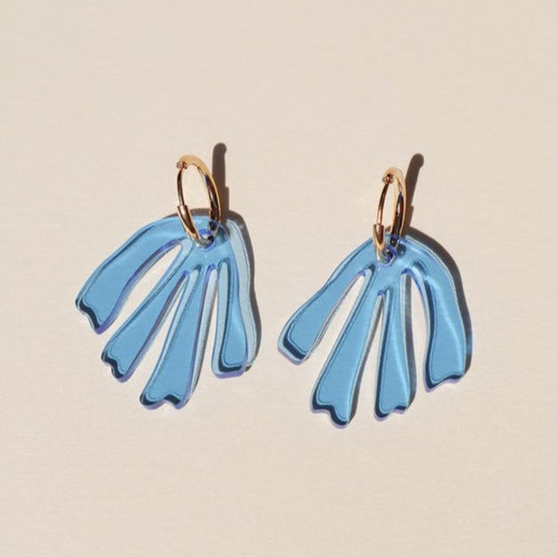Other Shapes Henri Charm Earrings in See-Thru Blue | Prelude & Dawn | Los Angeles