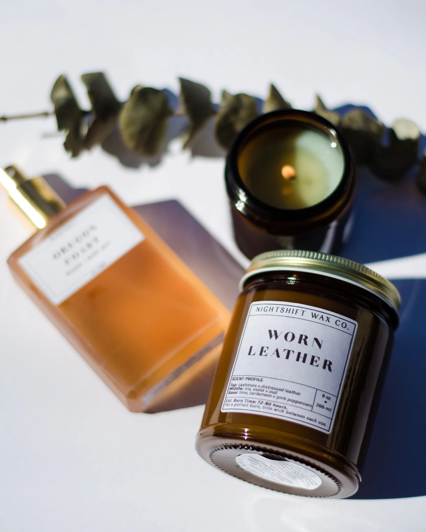 Nightshift Wax Co. Worn Leather Soy Candle | Prelude & Dawn | Los Angeles, CA