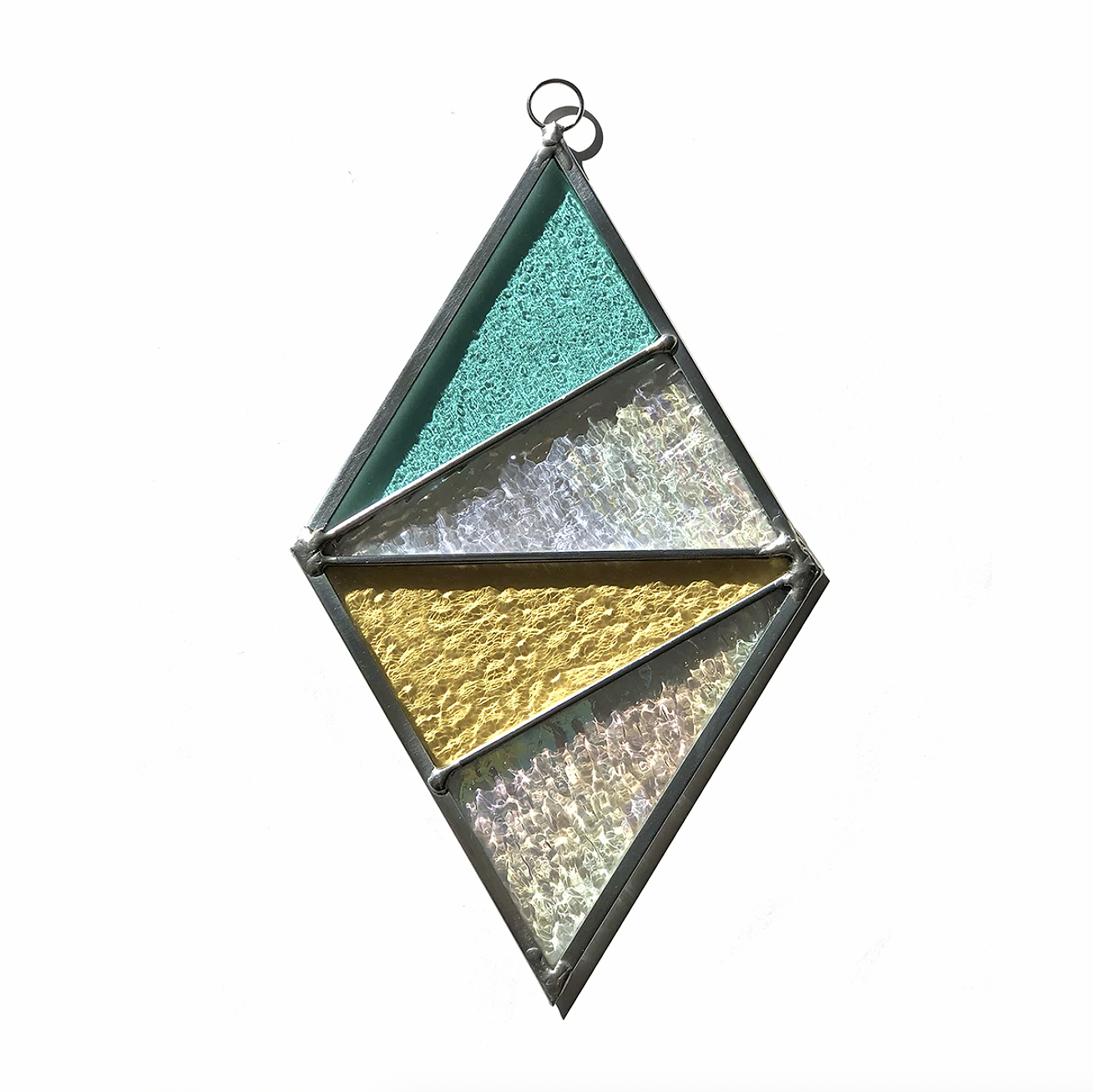 Diamond Stained Glass Ornament - Moondream
