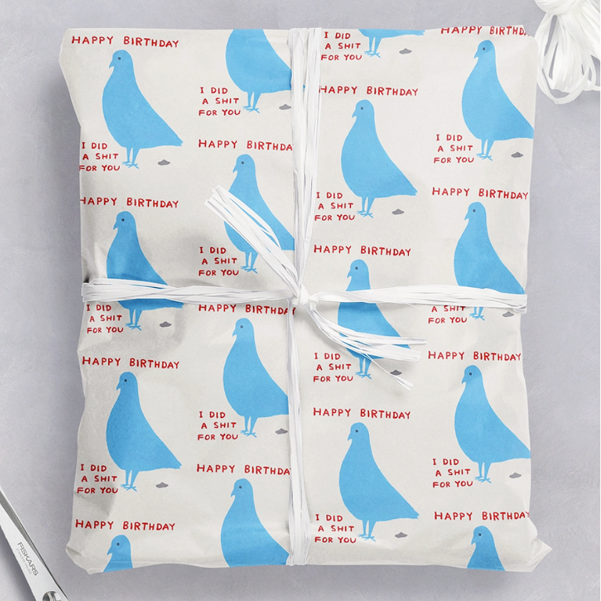 Pigeon Shit Folded Gift Wrap
