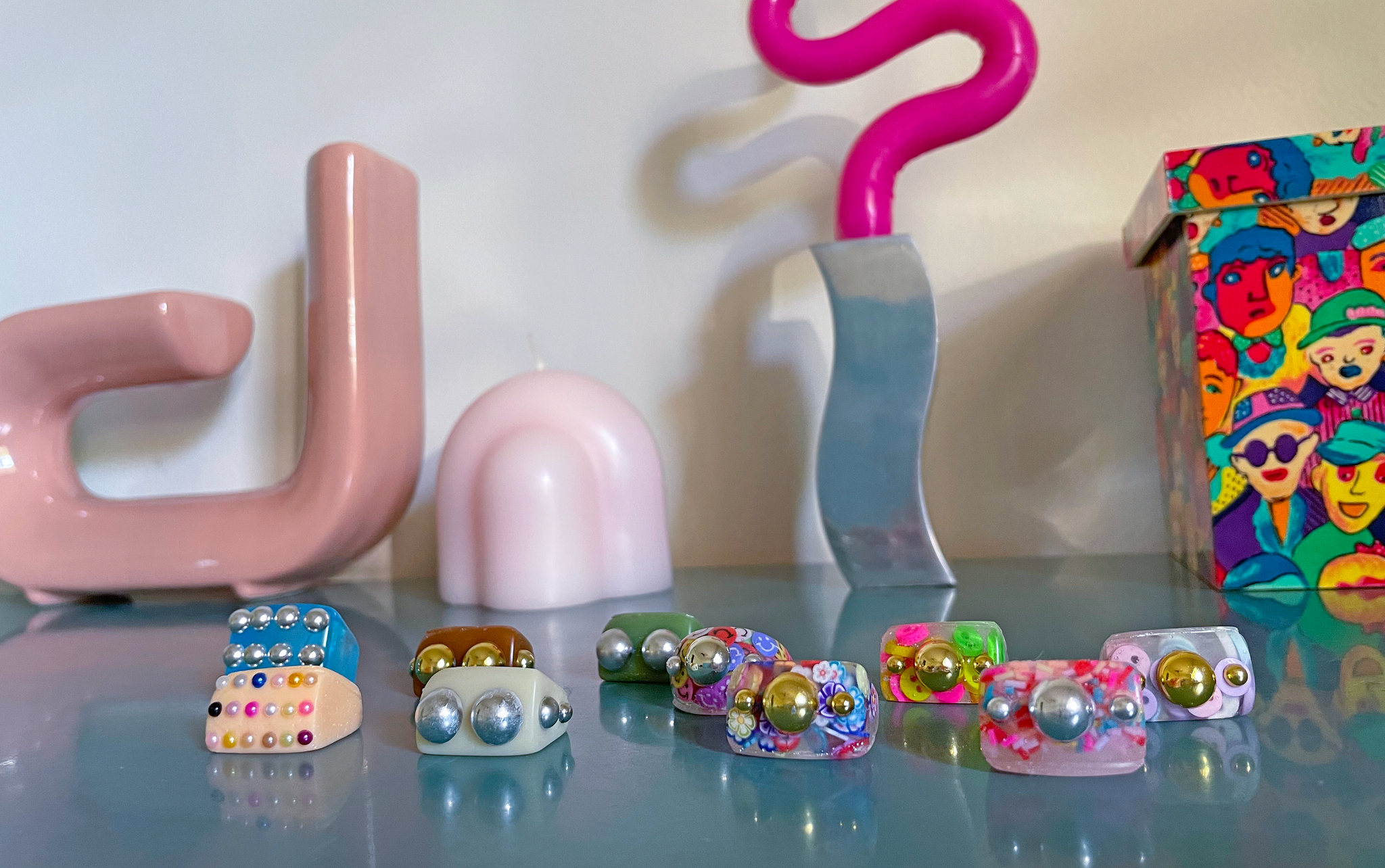 Maisie Moo Resin Rings