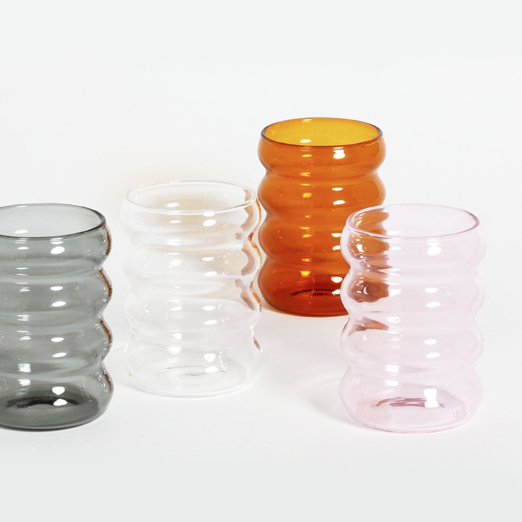 Sophie Lou Jacobsen Glass Ripple Cups Small | Prelude & Dawn | Los Angeles
