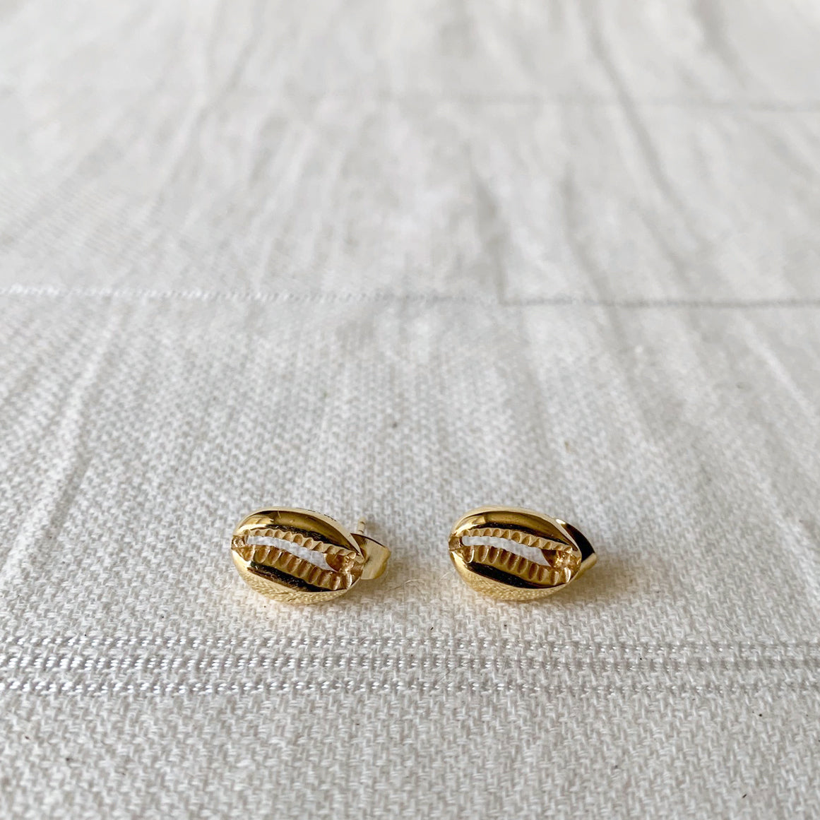 Cowrie Earrings - Gold