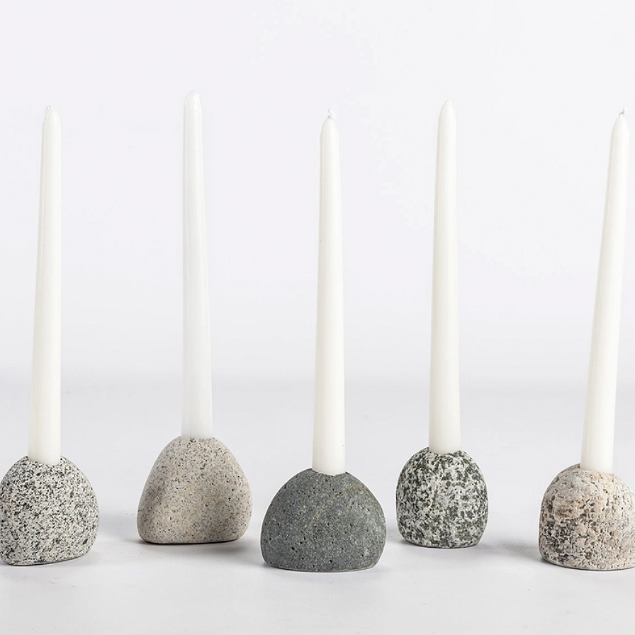 Single Stone Candle Holder