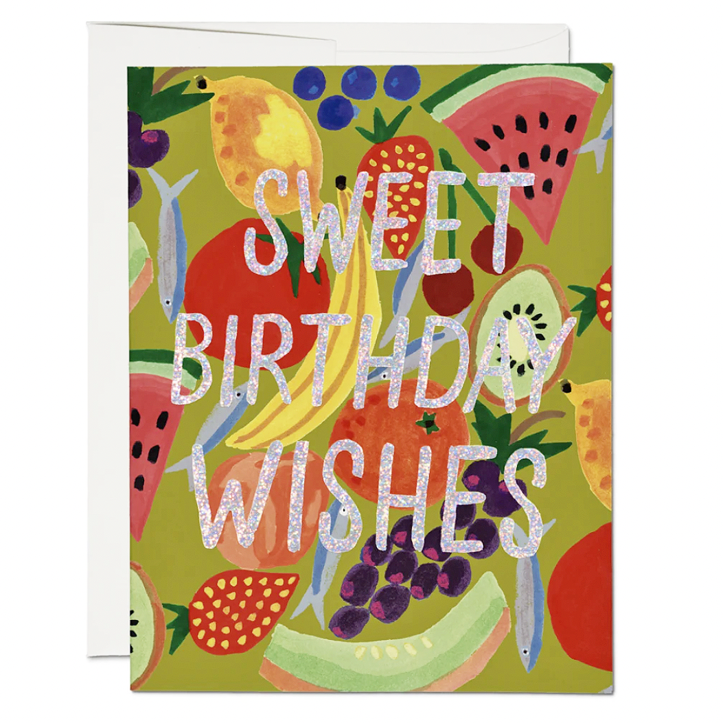 Red Cap Cards Fruity Birthday Wishes Card | Prelude and Dawn | Los Angeles, CA
