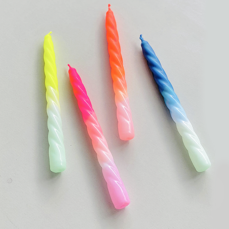 Dip Dye Twist Candles