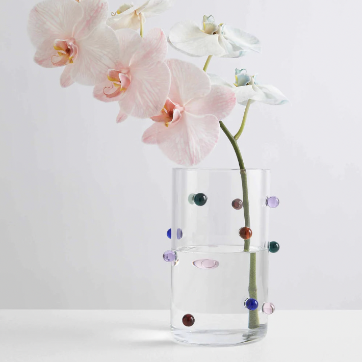 Maison Balzac Pomponette Vase Clear/Multi | Prelude & Dawn | Los Angeles