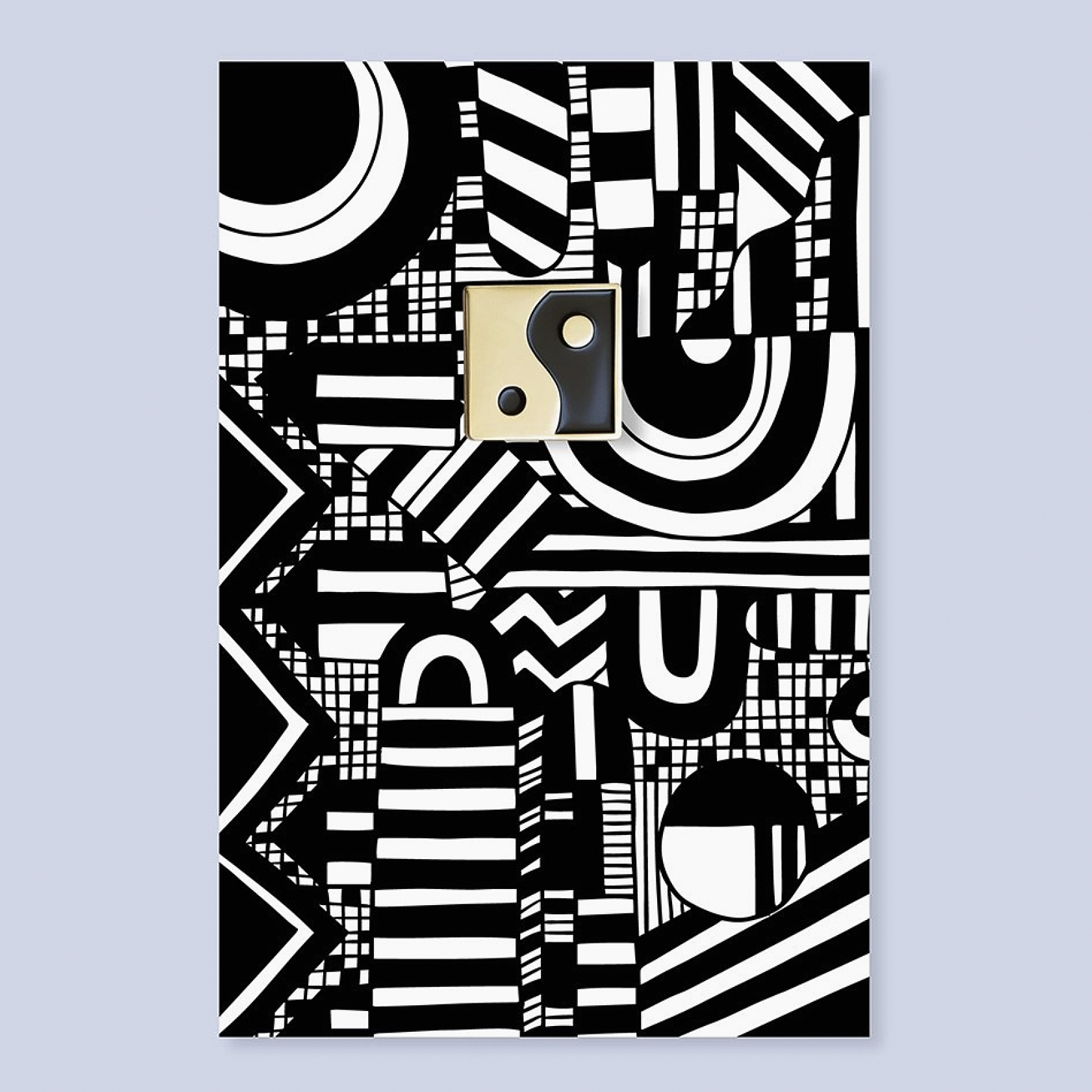 Yin Yang Pin + Post Card